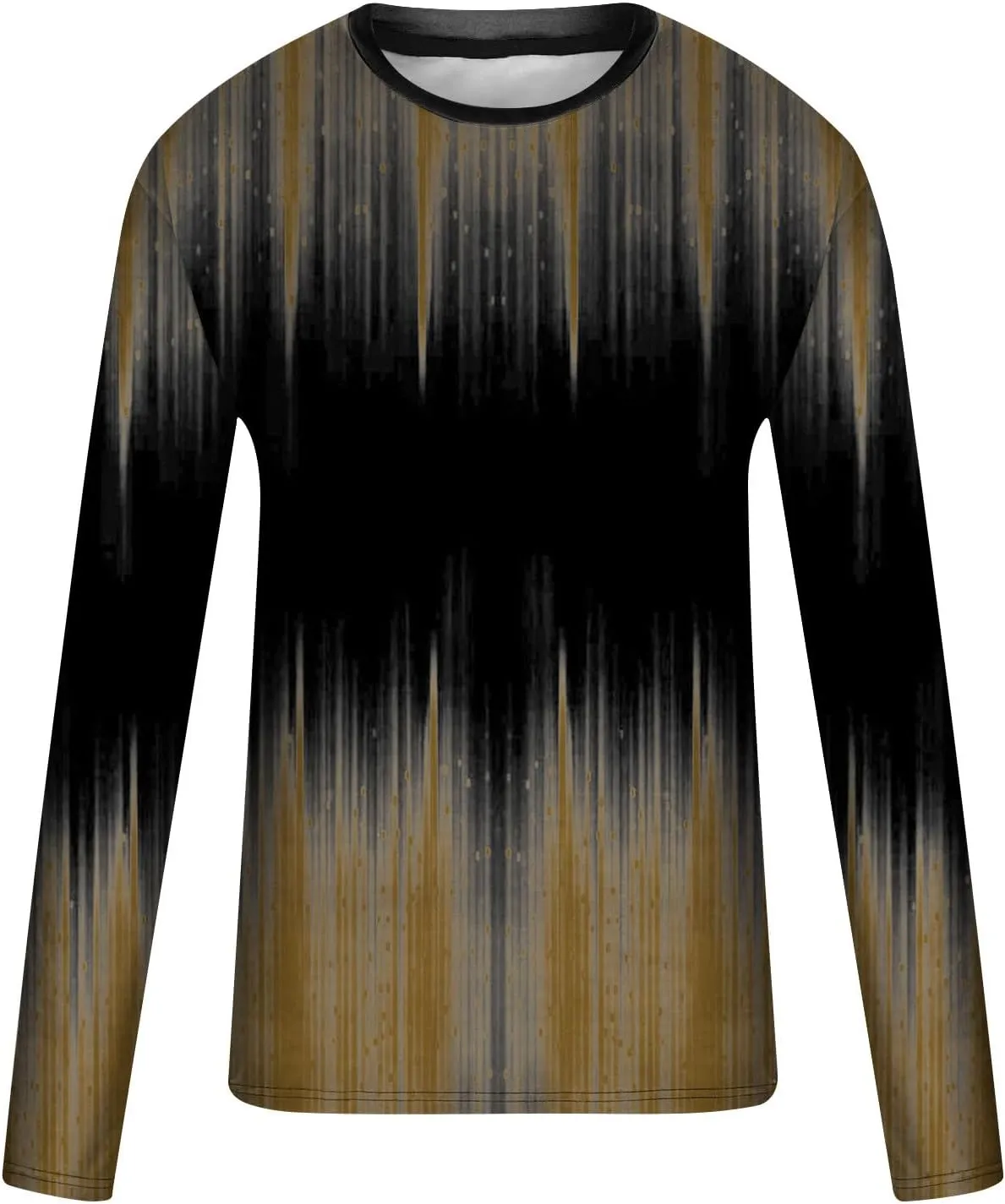 Men's Casual Round Neck Long Sleeve Pullover Printed T-Shirt Blouse Tops, 2024 Tall and Big Mens Tops Fall Trendy