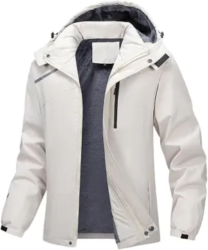 Mens Casual Thicken Warm Cotton Padded Jacket Lightweight Hooded Outdoor Windproof Coat Parkas