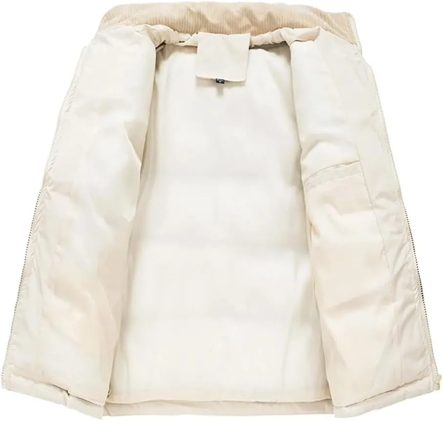 Men's Cotton-Padded Version Thick Warm Coat Men's And Women's Windproof Stand Collar Co