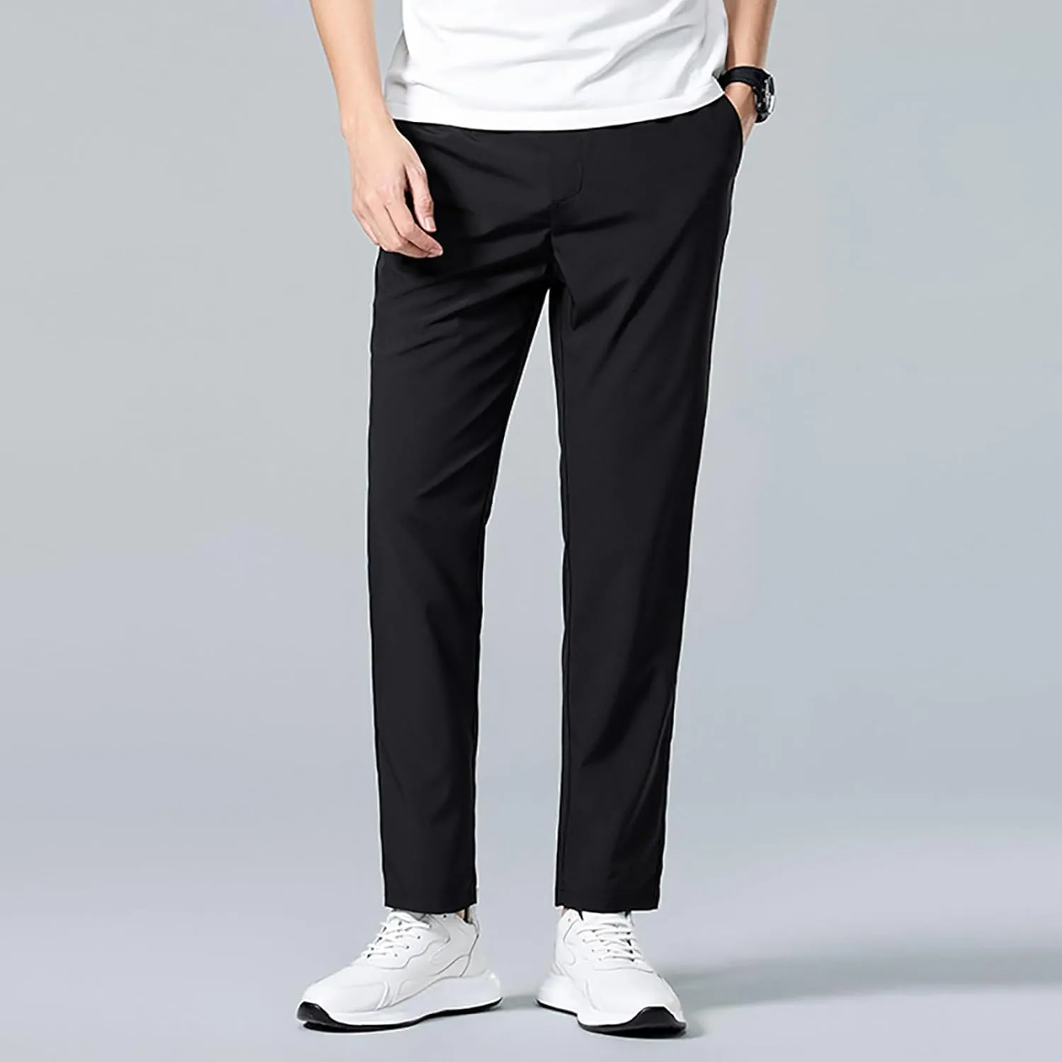 Mens Joggers Slim Fit Joggers Sweat Pants Outdoor Sports Pull On Pant Soft Jogging Jogger