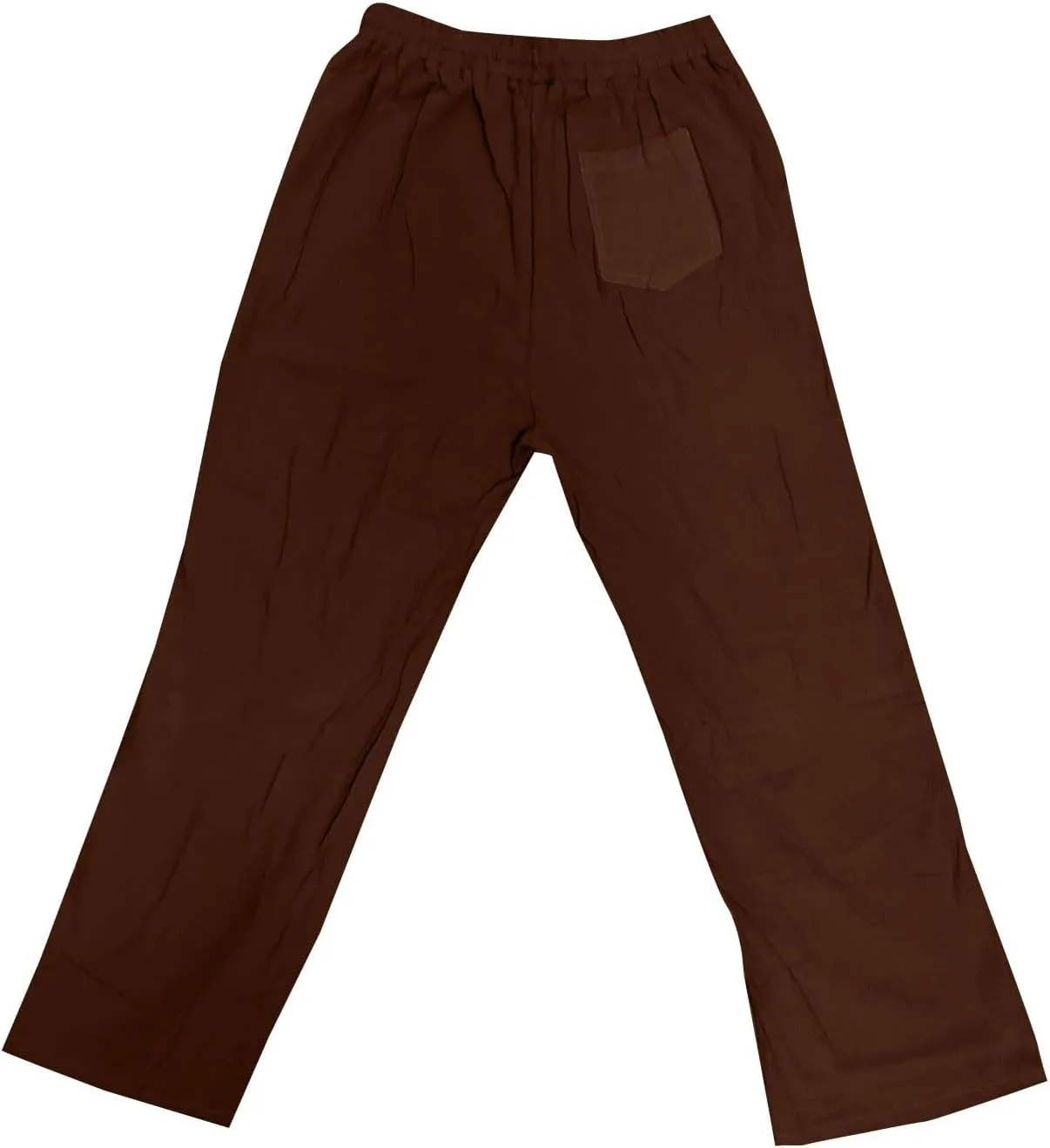 Mens Linen Pants Big and Tall Summer Elastic Waist Drawstring Beach Athletic Pants for Workout, Jogging, Running