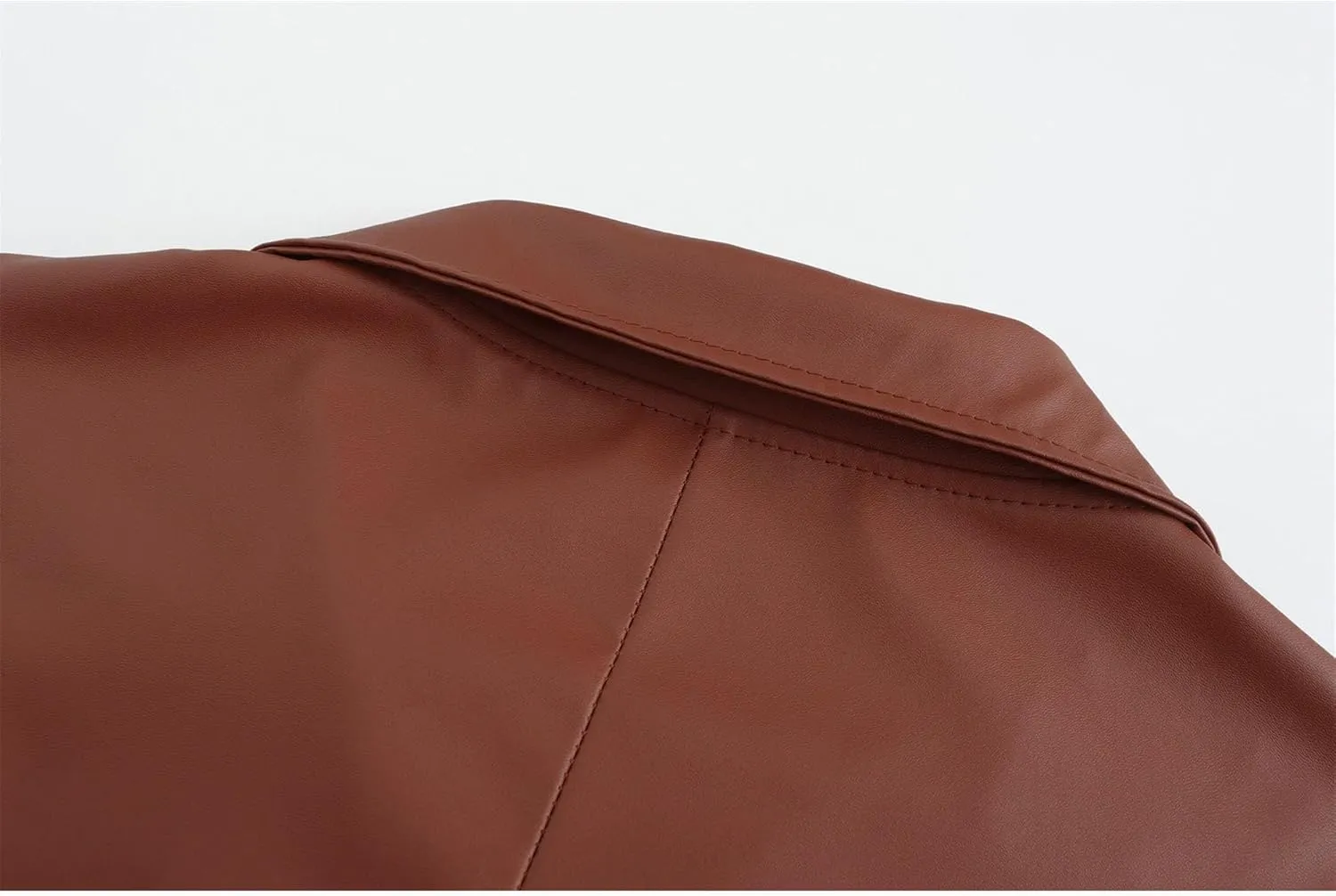 Mens Long Leather Trench Coat Full Length Motorcycle Leather Jakcet Fashion Slim Fit Punk Jacket Overcoat