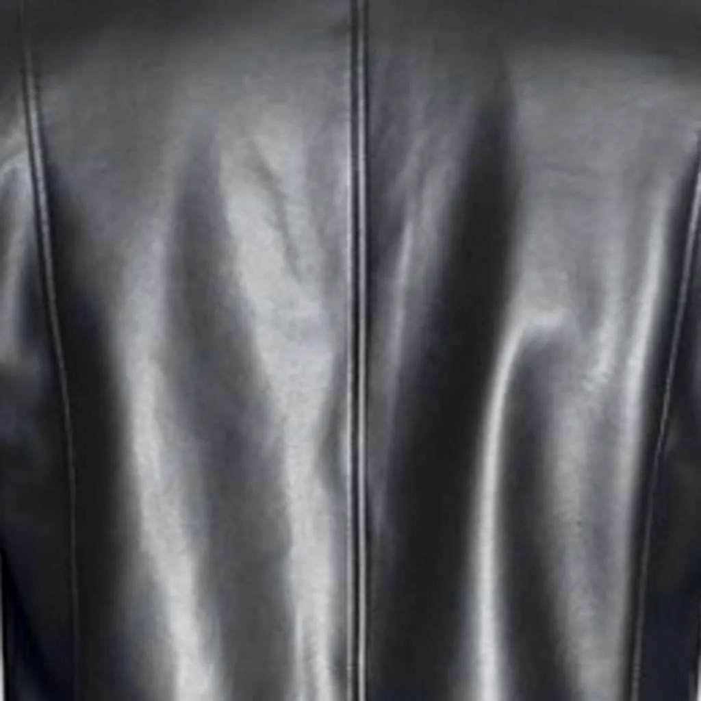 Mens Retro Leather Vintage Long Coat Trench Steampunk Gothic Jacket Overcoat Fashion Leather Gothic