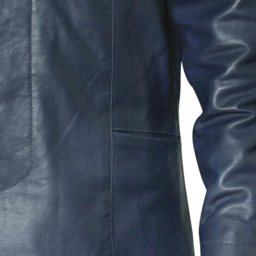 Mens Trench Coat Raincoat Long Windproof Overcoat Outwear with Removable Hood