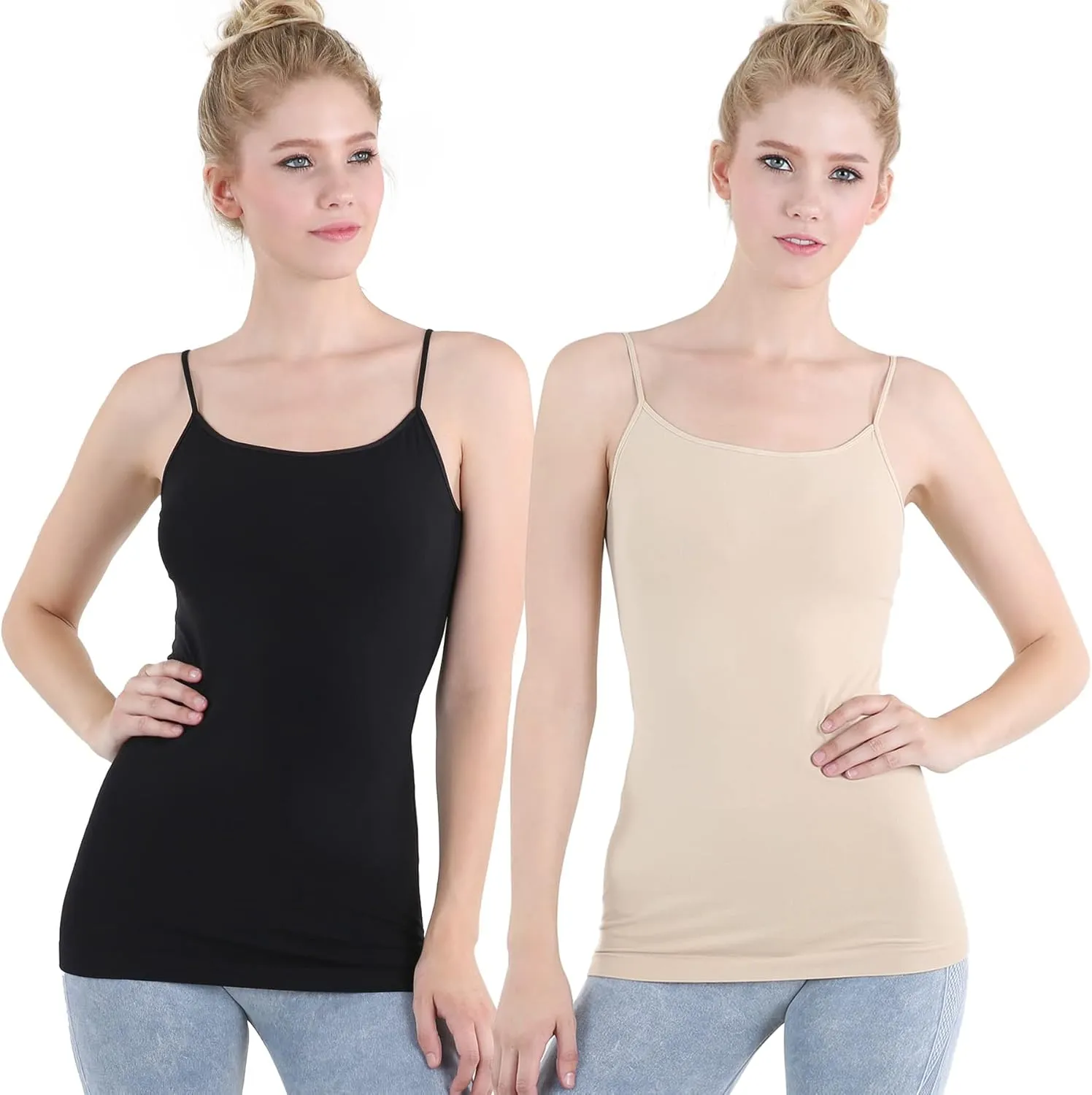 NIKIBIKI Women Seamless Basic Camisole, Made in U.S.A, One Size