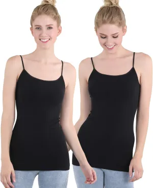 NIKIBIKI Women Seamless Basic Camisole, Made in U.S.A, One Size