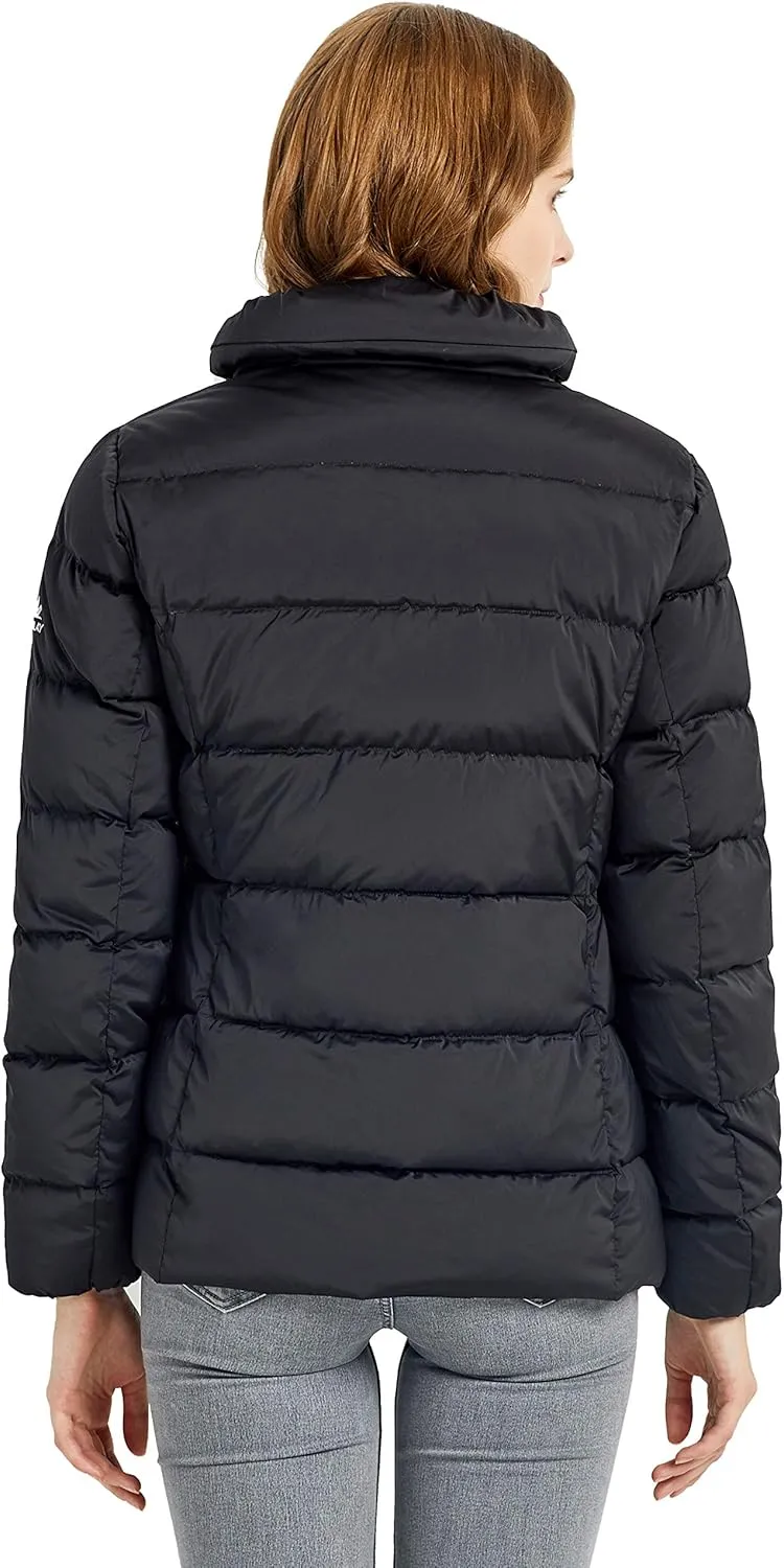 Orolay Women's Short Puffer Down Coat Stand Collar Winter Jacket with Full-Zip