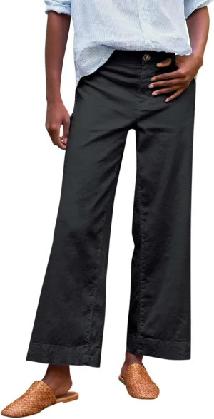 Pants for Women, Linen Straight Leg Peasant Pants WomenS Casual Elastic Waist