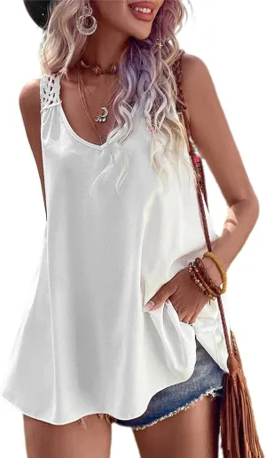 PDLCVD Ribbed Tank Tops for Women Fitted Workout Crew Neck Going Out Shirt Camisoles Sleeveless Cropped Tops Summer