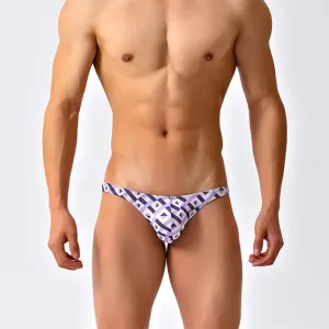 Purple Mesh Low Cut Swim Brief