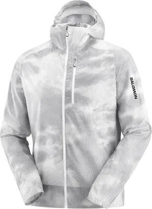 Salomon Mens Bonatti Cross Wind, Reflective Windproof Hooded Zip-Up Jacket