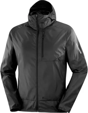 Salomon Mens Bonatti Cross Wind, Reflective Windproof Hooded Zip-Up Jacket