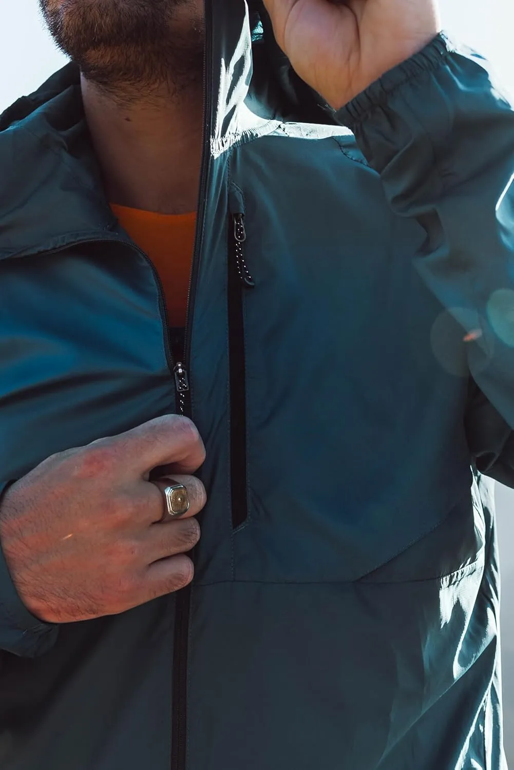 Salomon Mens Bonatti Cross Wind, Reflective Windproof Hooded Zip-Up Jacket