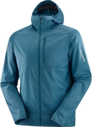 Salomon Mens Bonatti Cross Wind, Reflective Windproof Hooded Zip-Up Jacket