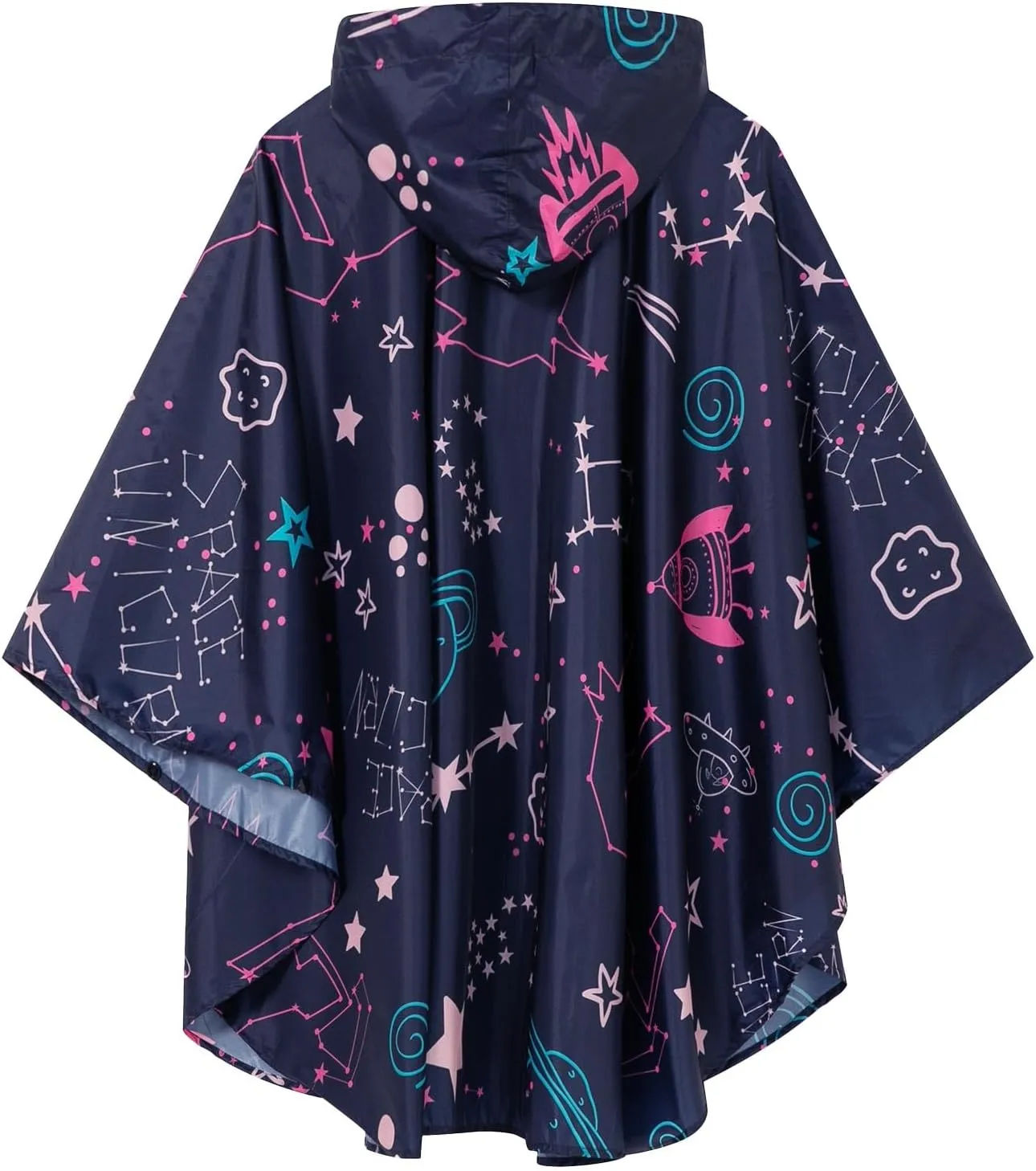 SaphiRose Lightweight Kids Rain Poncho Waterproof Jacket Zipper Up Rain Coat