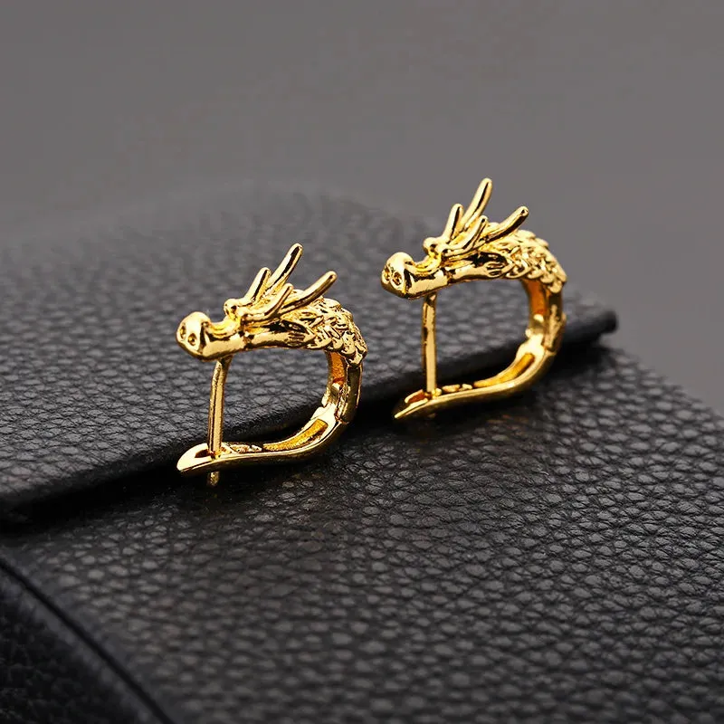 Silver Geometric Punk Rock Stud Earrings – Unisex Copper Jewelry for Parties, Festivals, and Everyday Flair