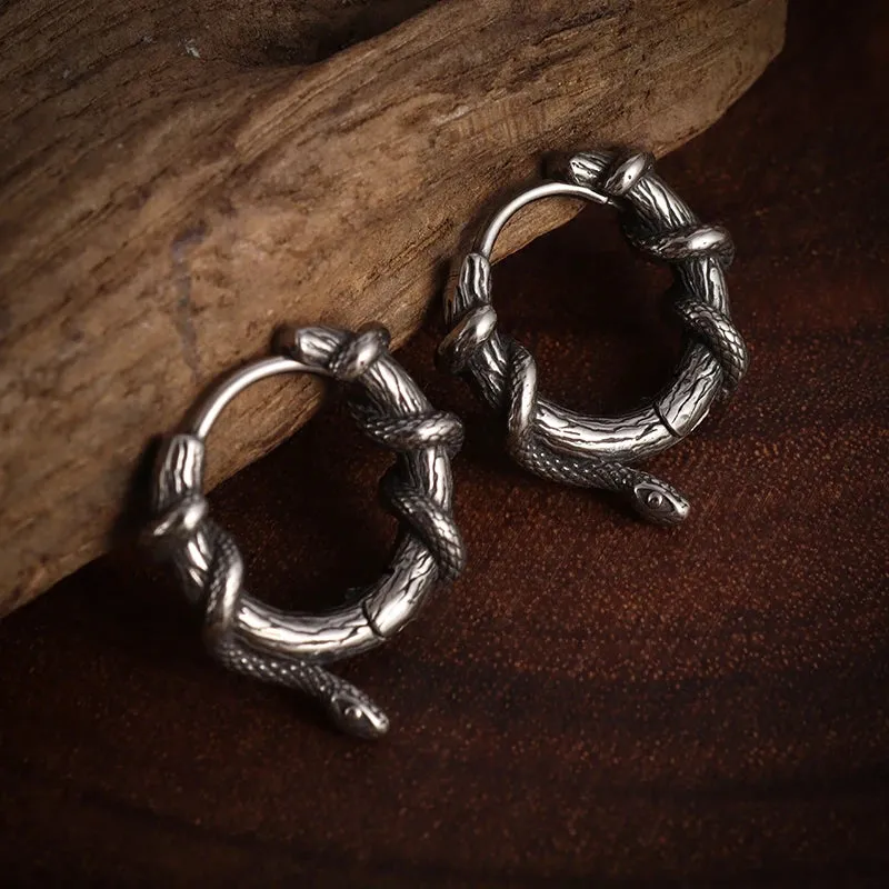 Silver Geometric Punk Rock Stud Earrings – Unisex Copper Jewelry for Parties, Festivals, and Everyday Flair