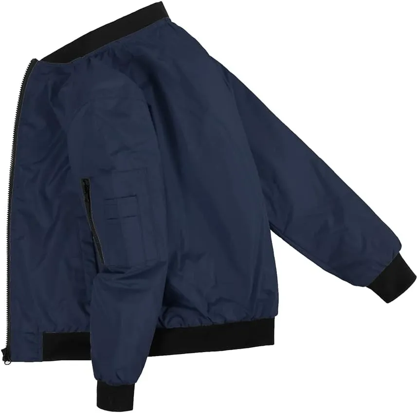 SNOW DREAMS Boys Girls Bomber Jacket Flight Jackets Spring Varsity Jacket