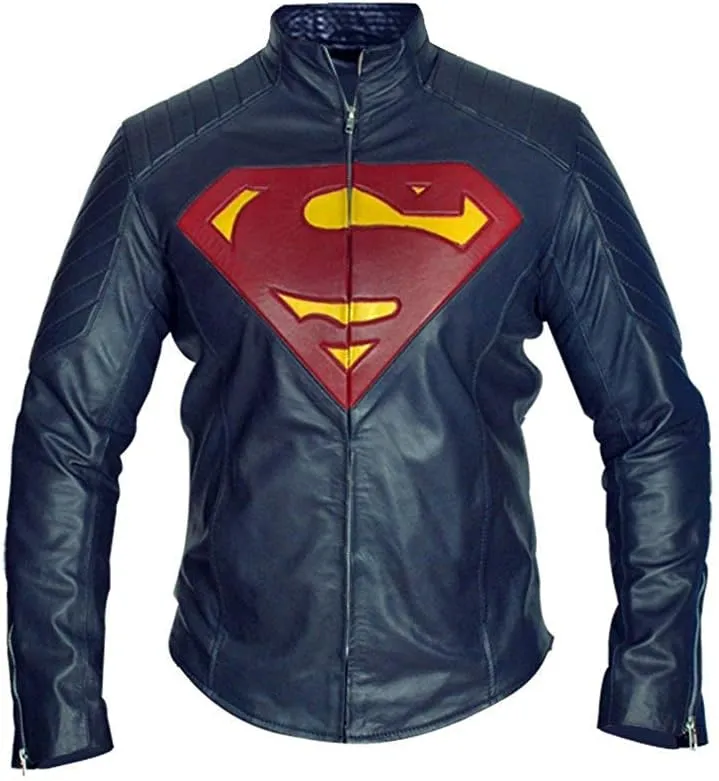 SpazeUp Motorcycle Jacket Mens - Red Black Faux Leather Jackets for Men - Super Costume Collection