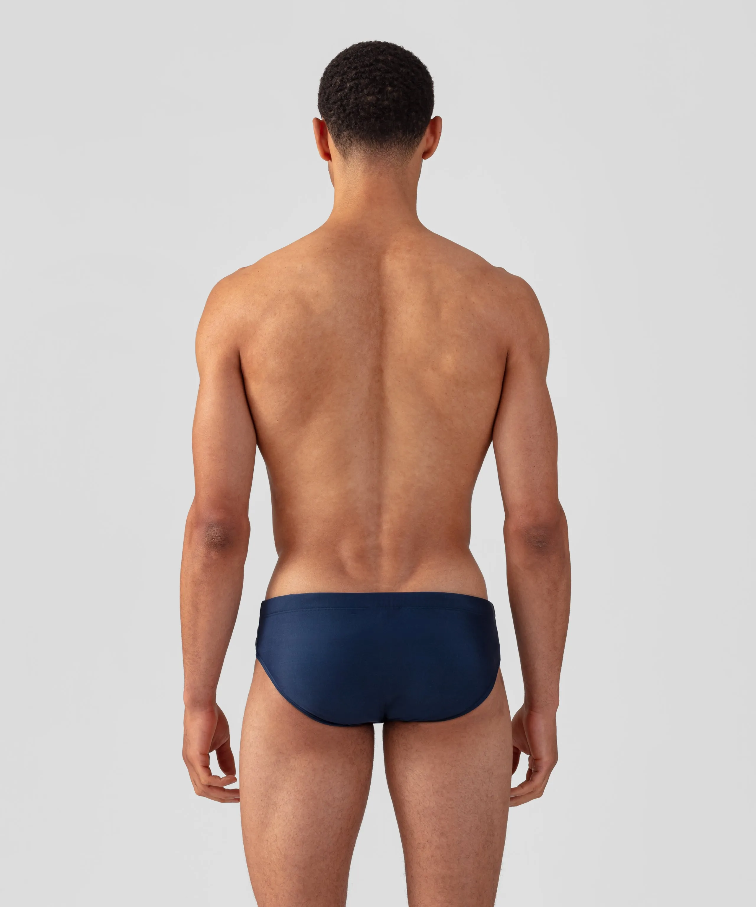 Swim Briefs Neon Stripes: Navy