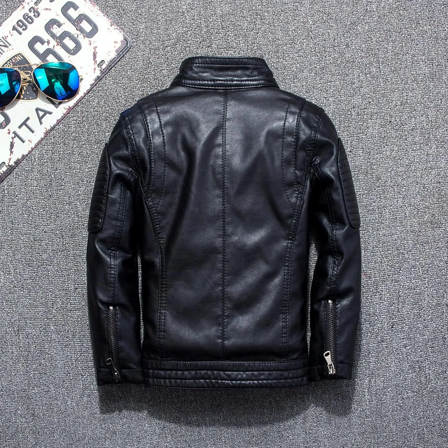SywzX&xfybz Boys Leather Jackets Studded Fashion Girls Motorcycle Kids Jacket