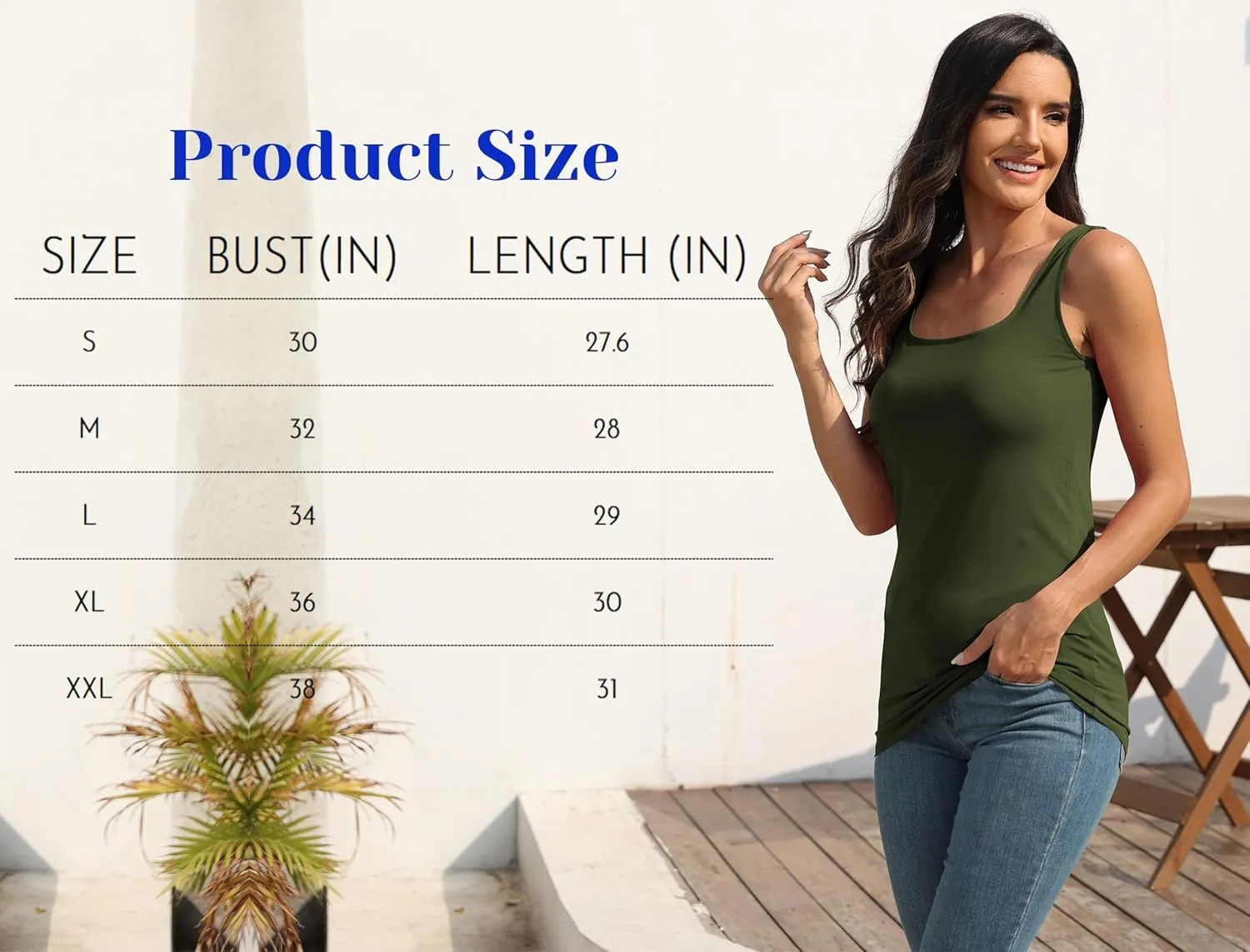 TAIPOVE Square Neck Long Tank Tops for Women Basic Sleeveless Layering Tunic Shirt Ladies Cotton Camis Undershirts 3-Pack