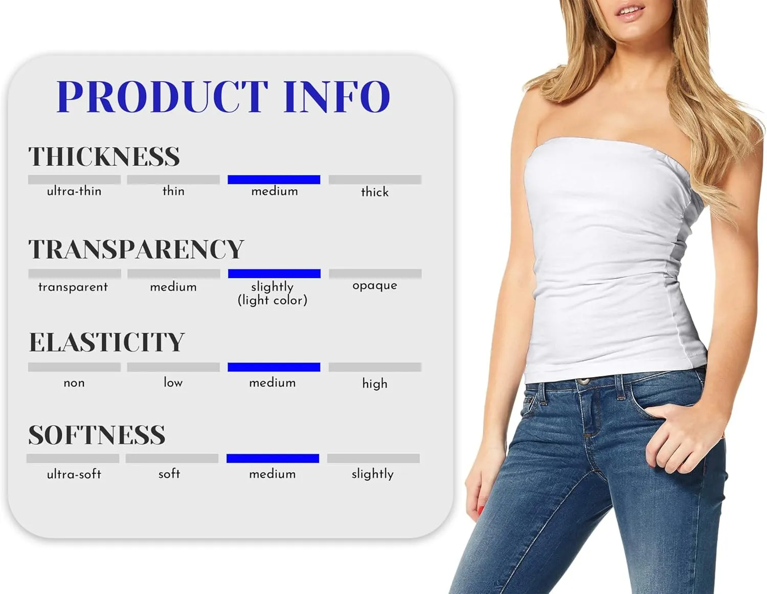 TAIPOVE Women's Tube Top Cotton Strapless Camisole Crop Length Sexy Cute Summer Shirts 3 Packs