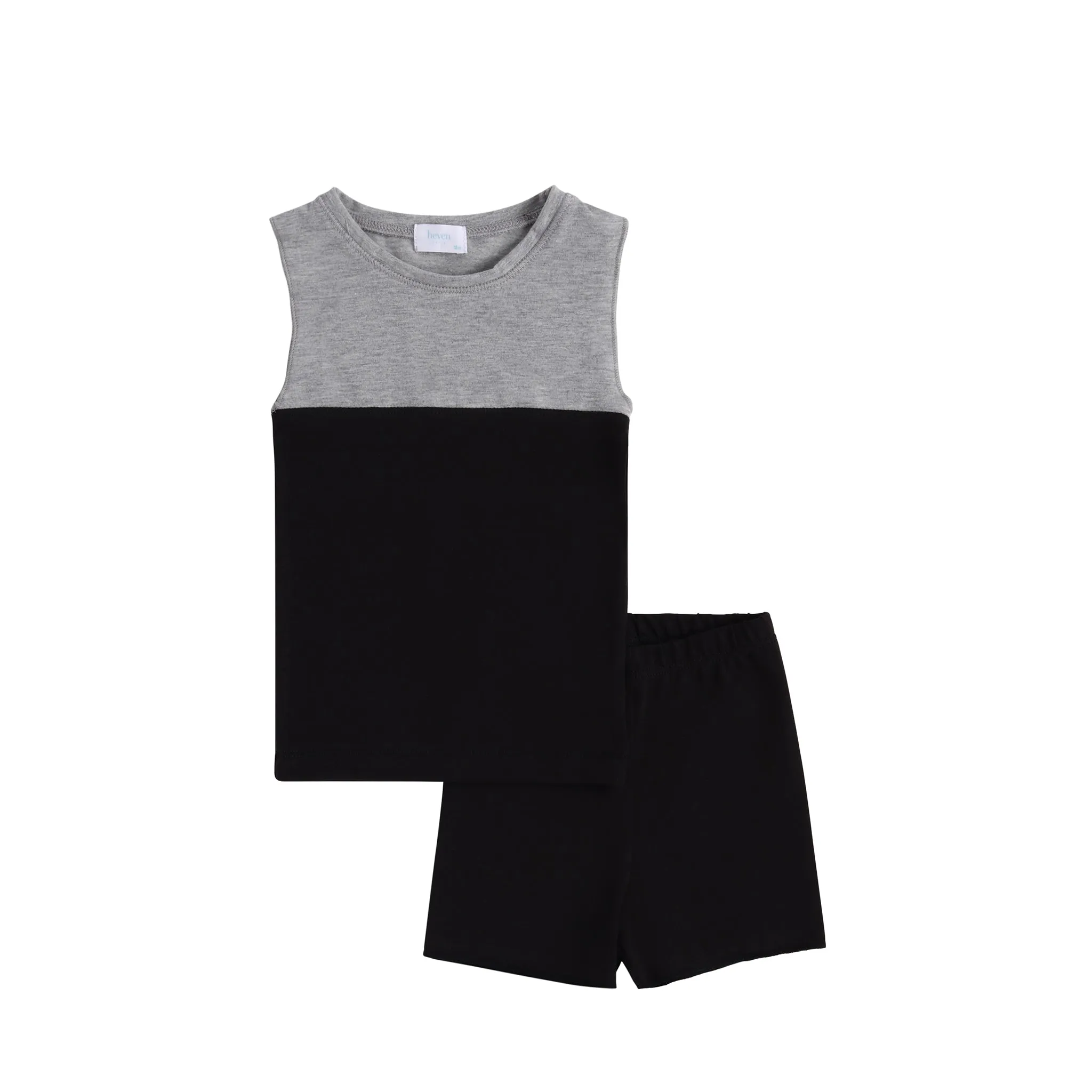 Tank   Short Set - Htr Grey / Black