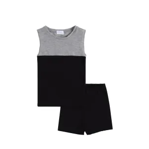 Tank   Short Set - Htr Grey / Black