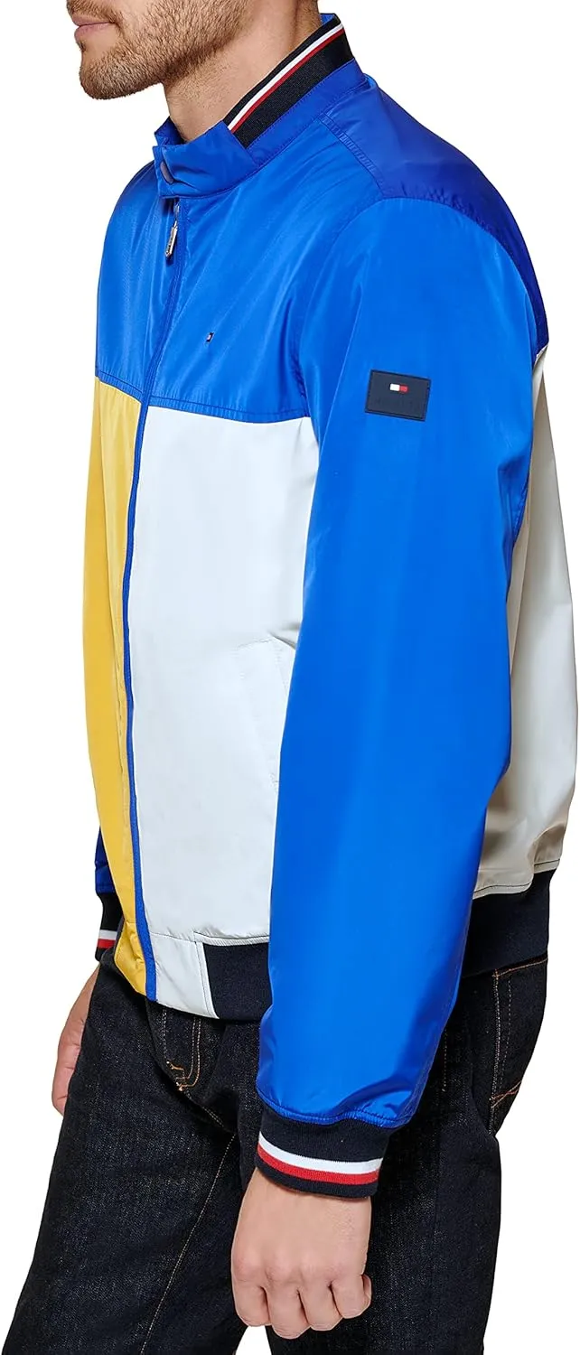 Tommy Hilfiger Mens Lightweight Varsity Rib Knit Bomber Jacket