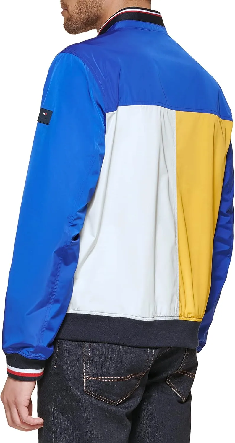 Tommy Hilfiger Mens Lightweight Varsity Rib Knit Bomber Jacket