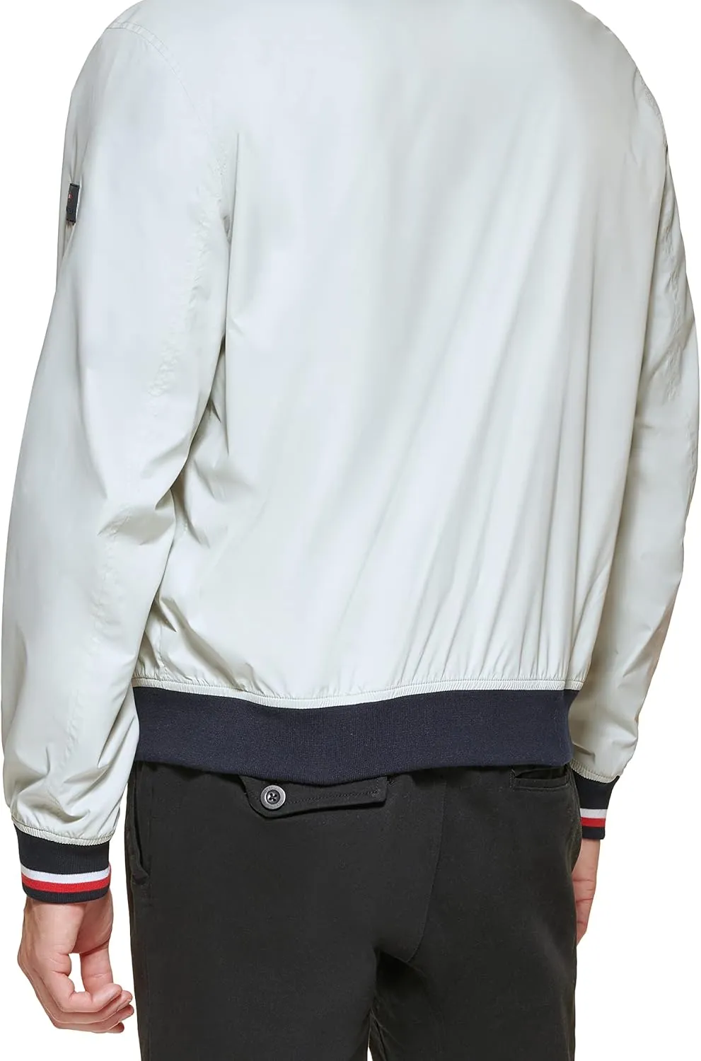 Tommy Hilfiger Mens Lightweight Varsity Rib Knit Bomber Jacket