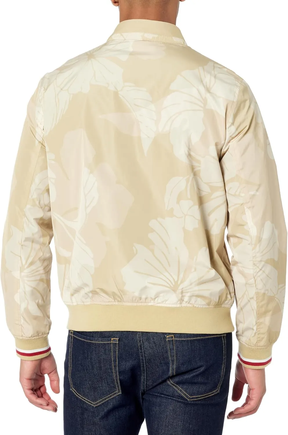 Tommy Hilfiger Mens Lightweight Varsity Rib Knit Bomber Jacket