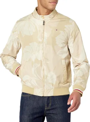 Tommy Hilfiger Mens Lightweight Varsity Rib Knit Bomber Jacket