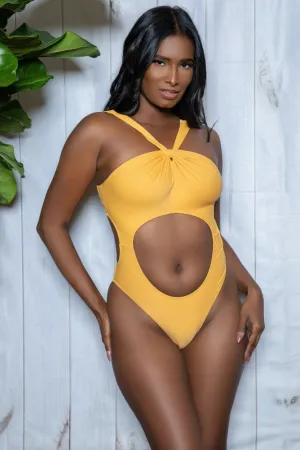 Twisted Strap Emily Cut-Out One-Piece Swimsuit