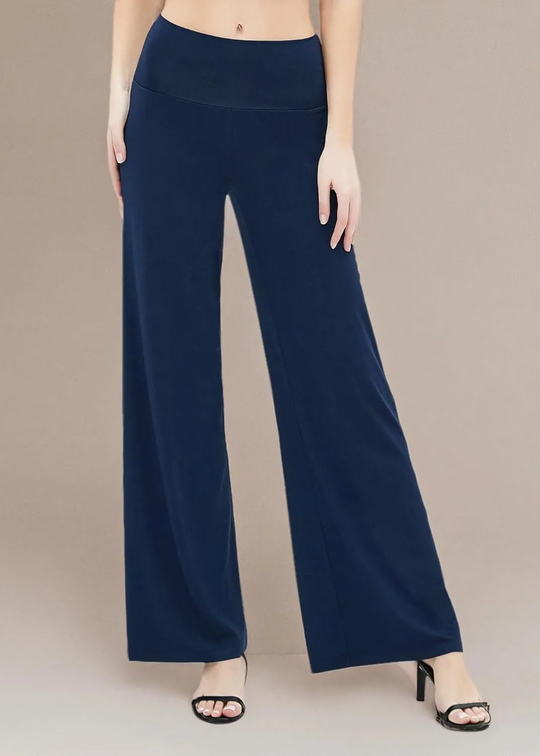 Urban CoCo Women's Dress Pants Solid Wide Leg Casual Sport Trousers Straight Leg High Waist Stretch Pants