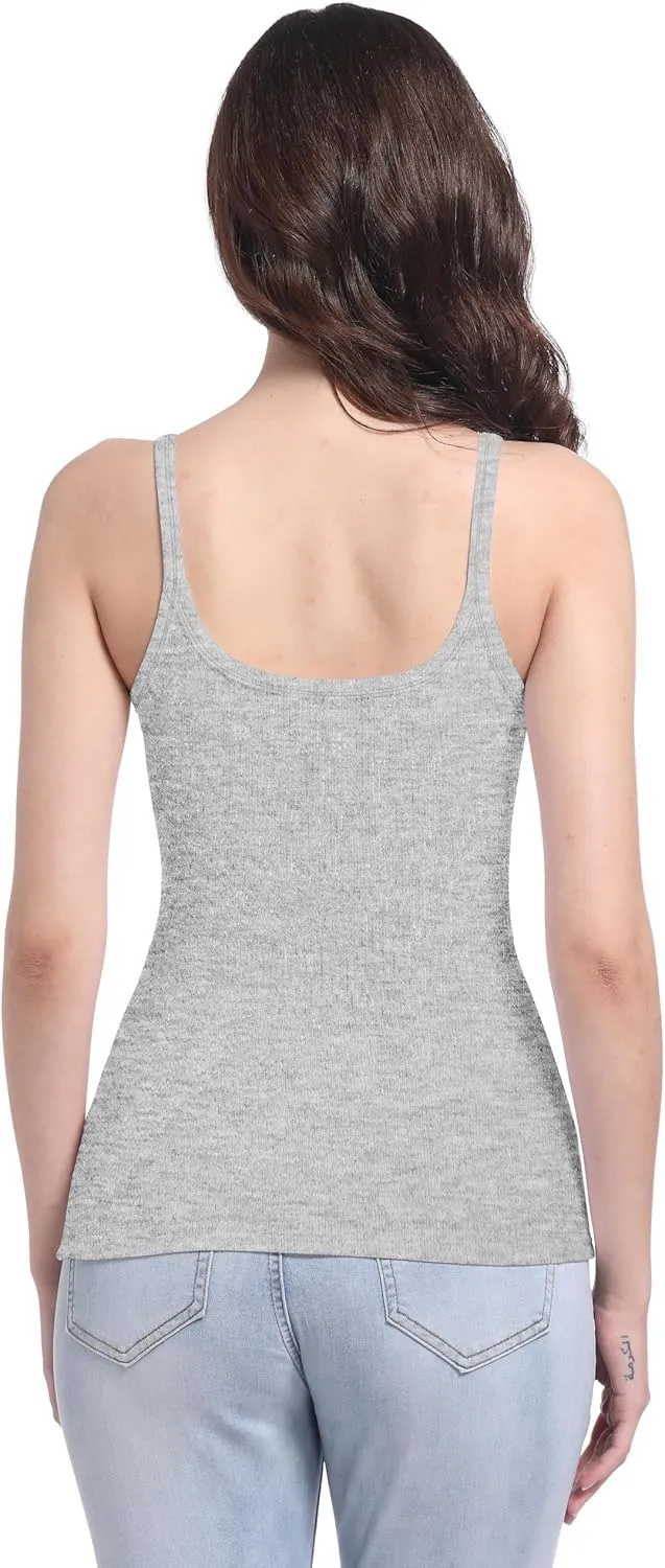 V VOCNI Maternity Tank Top for Women Spaghetti Strap Scoop Neck Fitting Pregnancy Camisole Sleeveless Layering Cami Shirts