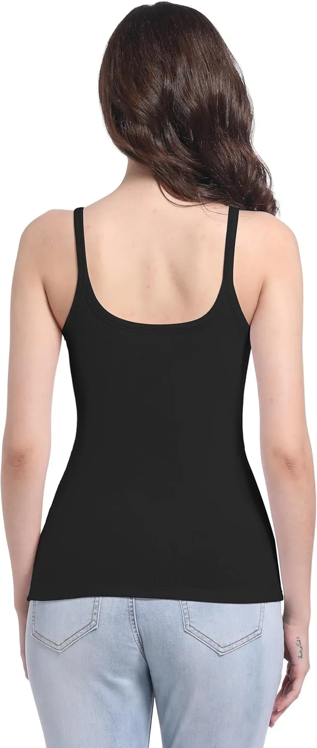 V VOCNI Maternity Tank Top for Women Spaghetti Strap Scoop Neck Fitting Pregnancy Camisole Sleeveless Layering Cami Shirts