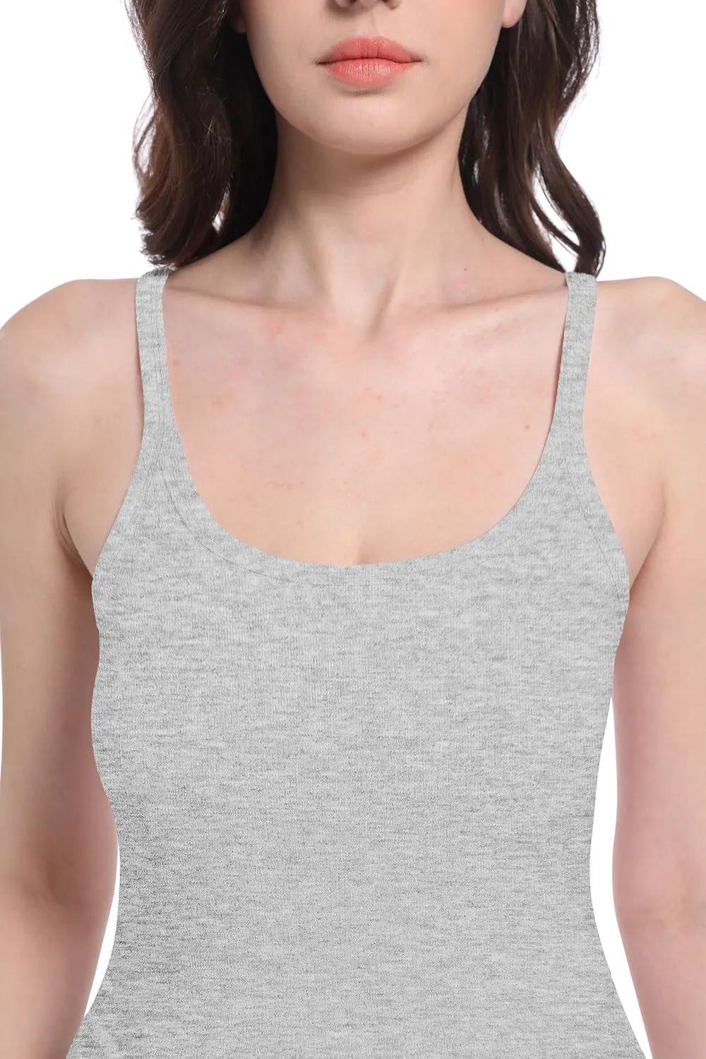V VOCNI Maternity Tank Top for Women Spaghetti Strap Scoop Neck Fitting Pregnancy Camisole Sleeveless Layering Cami Shirts