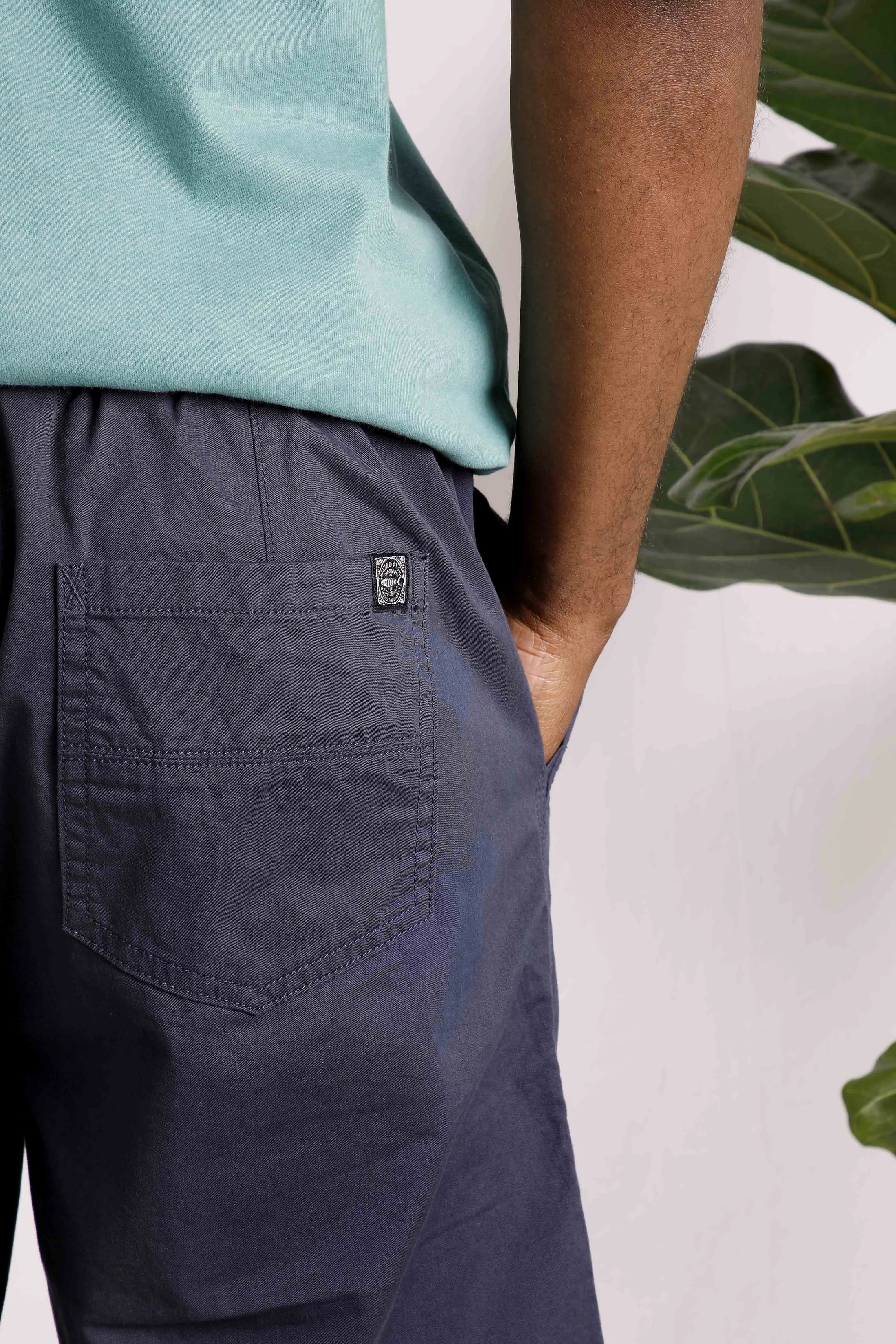 Weird Fish Murrisk Casual Shorts-Navy