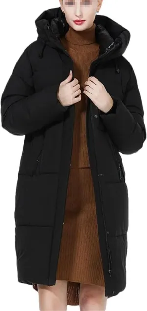Winter Cotton Coat Female Long Windproof Padded Jacket Casual Womens Parka