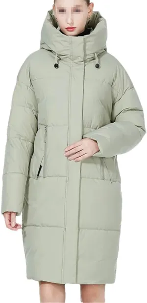 Winter Cotton Coat Female Long Windproof Padded Jacket Casual Womens Parka