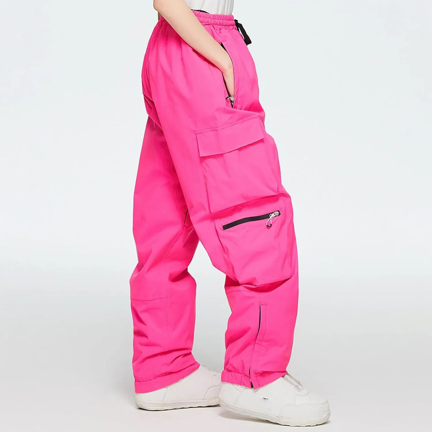 Women Cargo Ski Pants Insulated Waterproof Winterproof Snow Pants Winter Trendy Warm Outdoor Cargo Snowboard Pants