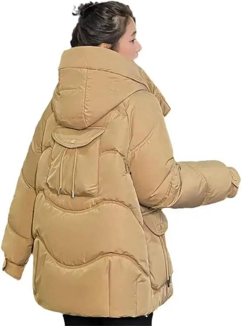 Women Jacket Overcoat Hooded Thick Down Cotton Padded Coat Female Long Sleeve Puffer Parkas Outwear