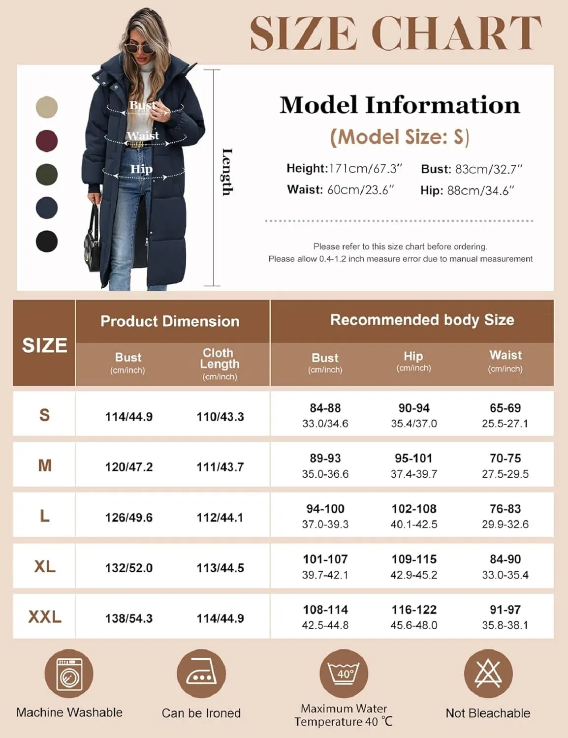 Women Long Puffer Coat Winter Warm Hooded Jacket Long Sleeve Parka Full Length Down Coats With Zip