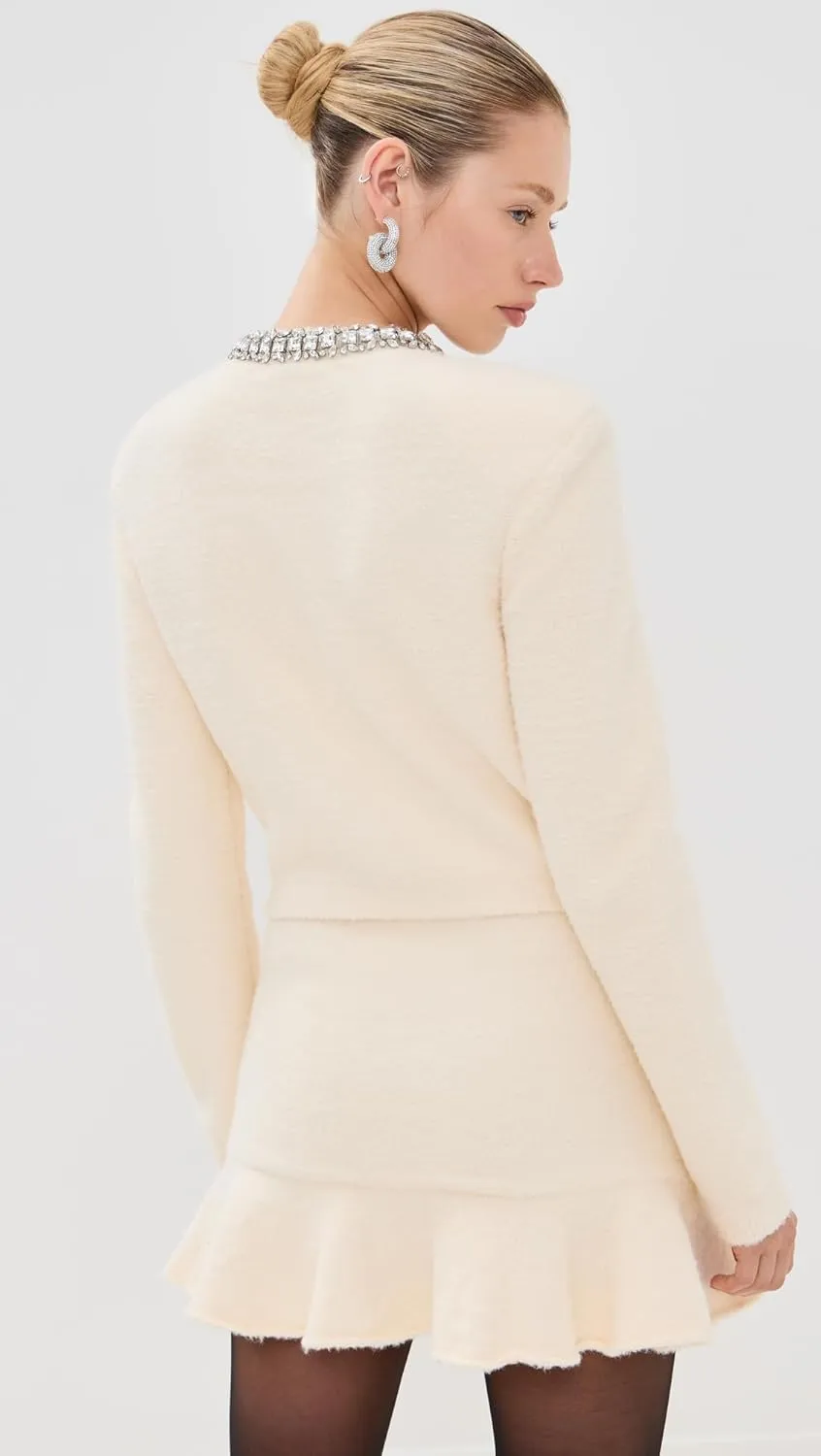 Women's Cream Soft Knit Cardigan