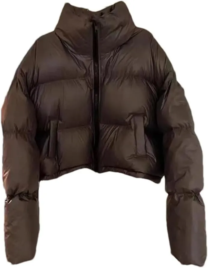 Women's Jacket Stand Collar Short Cotton-Padded Jacket Thickening Warm Parkas Winter Jackets Coat