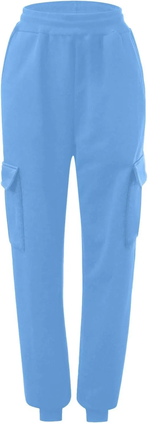 Womens Linen Blend Summer Boho Pants Elastic Waist Wide Leg Loose Fit Palazzo Pants Business Work