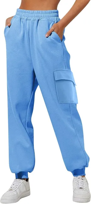 Womens Linen Blend Summer Boho Pants Elastic Waist Wide Leg Loose Fit Palazzo Pants Business Work