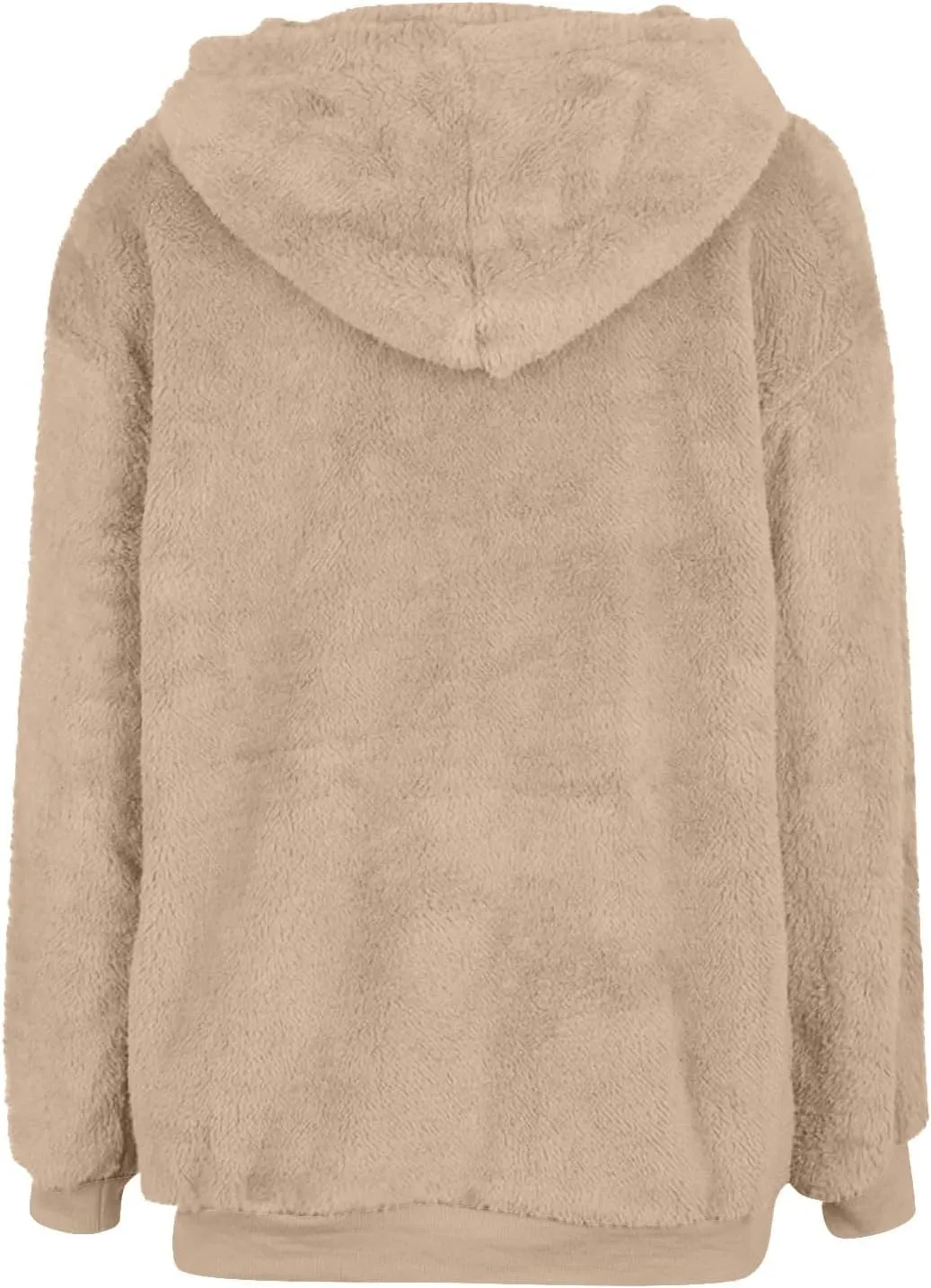 Women's Sherpa Quarter Zip Pullover Oversized Trendy comfy Hoodies Y2k Casual Drawstring Long Sleeve Sweatshirts